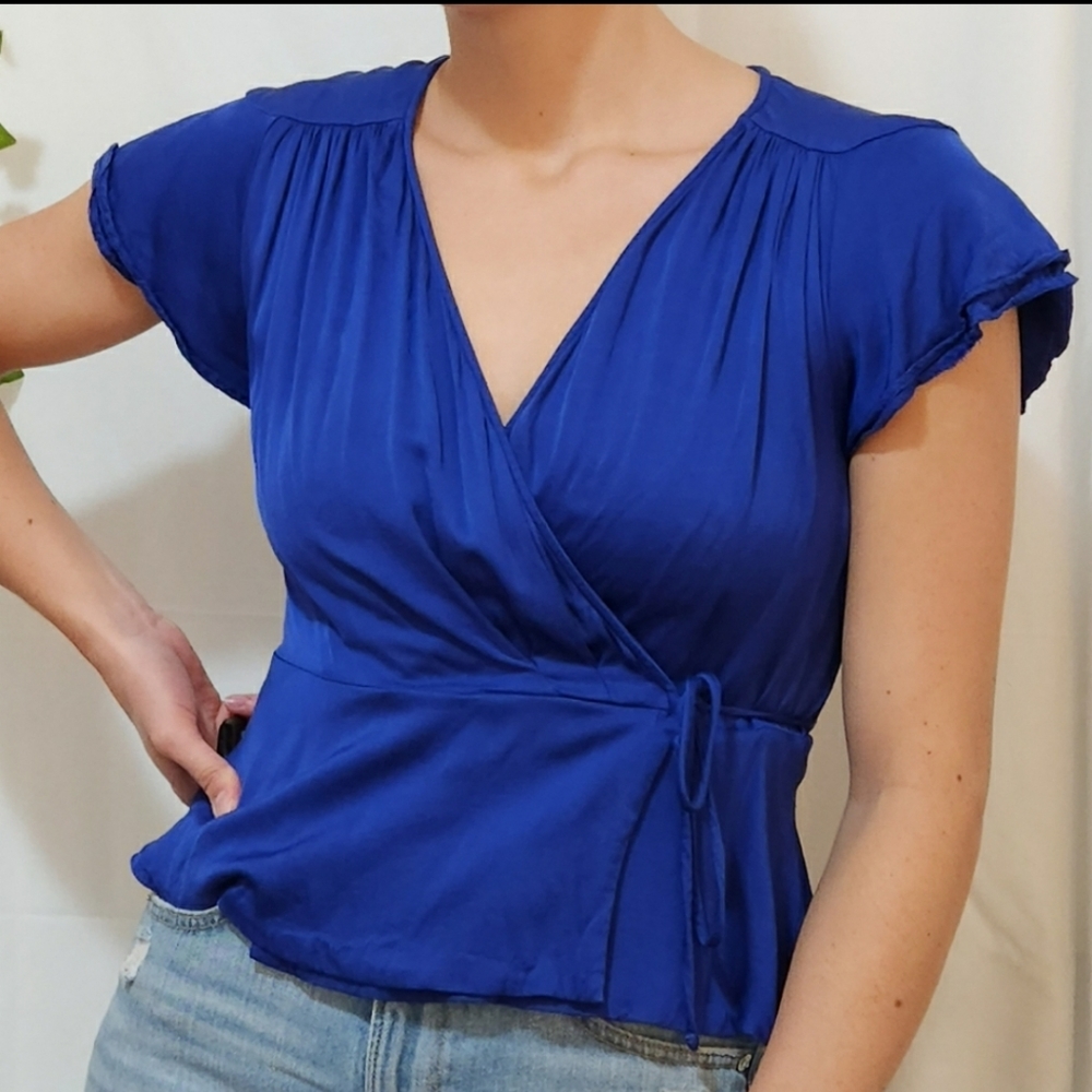 ZARA Wrap Blouse XS